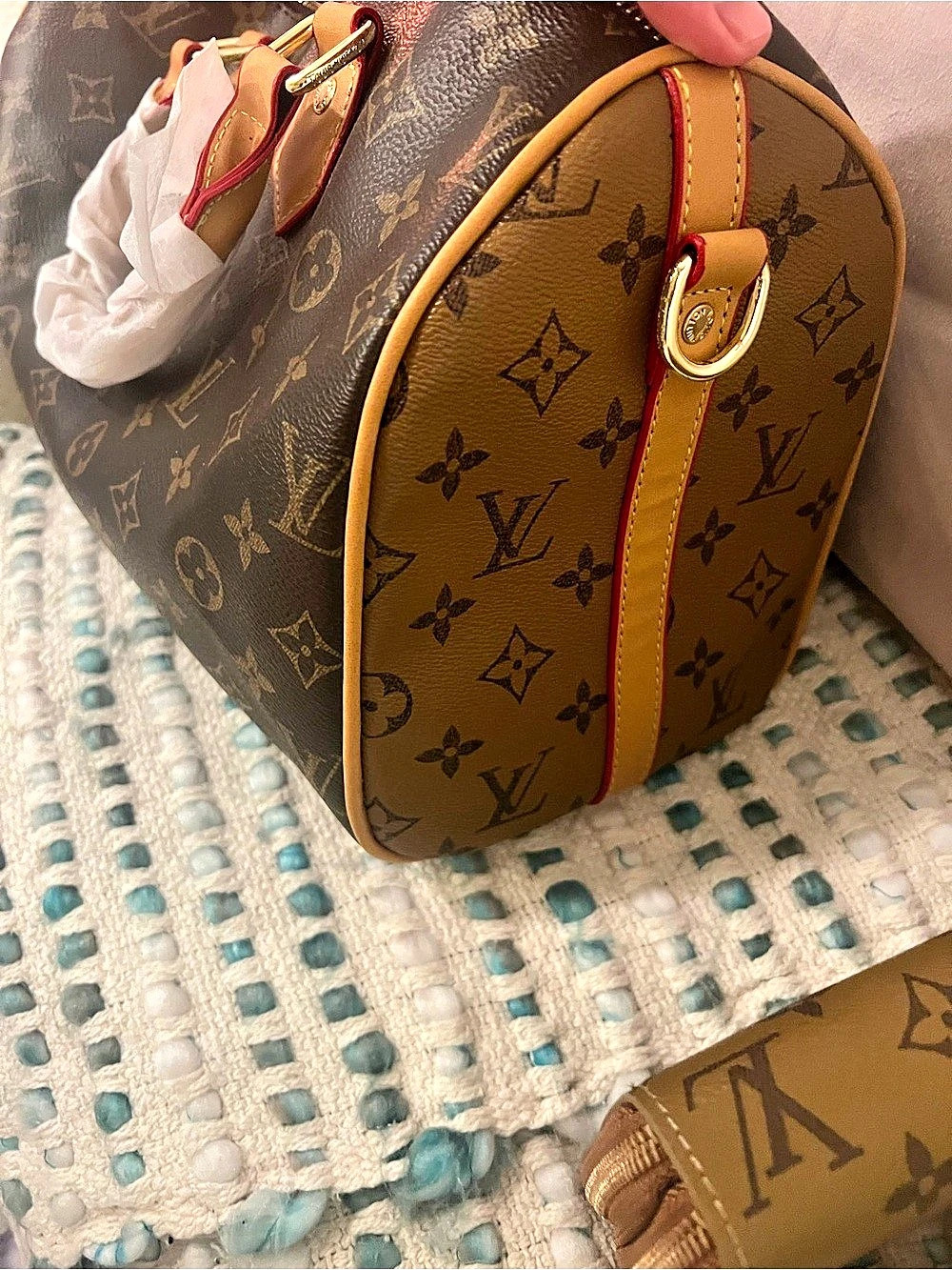 INSPIRED Speedy Bandoulière 30 Monogram Satchel Brown W/ Wallet - Picture 6 of 12